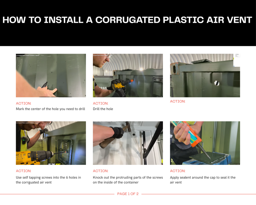 Large Corrugation Plastic Air Vent