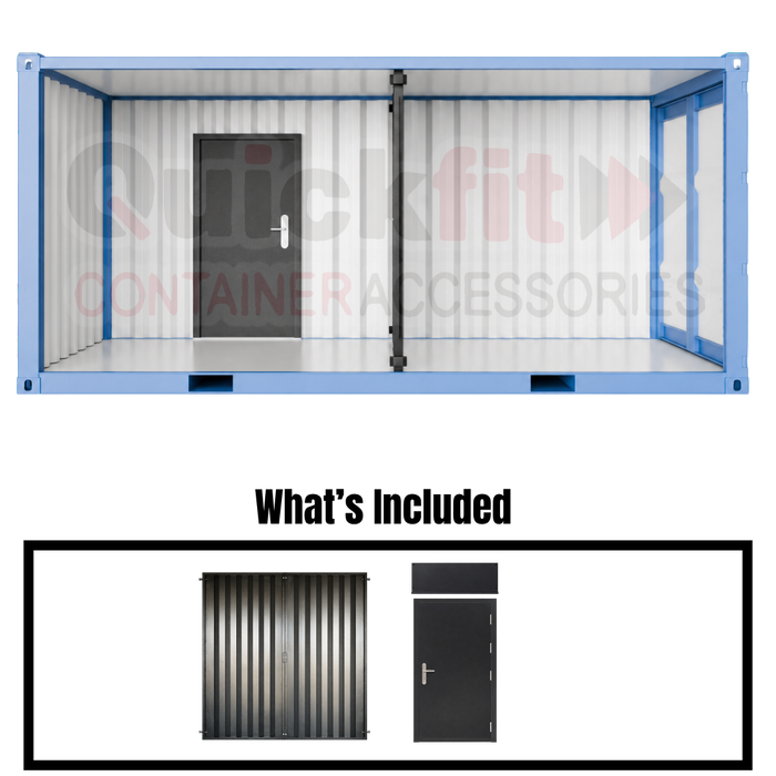 Shipping Container Divider Wall & Self Drilling Door Kit