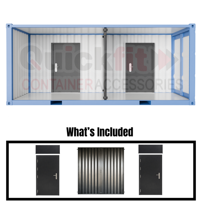 Shipping Container Divider Wall & Self Drilling Door Kit