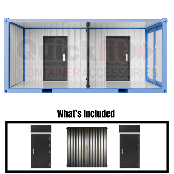 Shipping Container Divider Wall & Self Drilling Door Kit