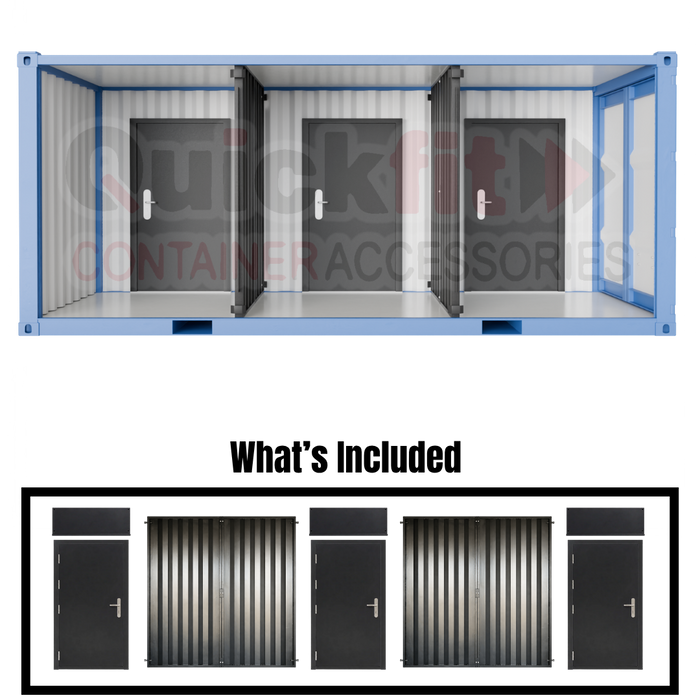 Shipping Container Divider Wall & Self Drilling Door Kit