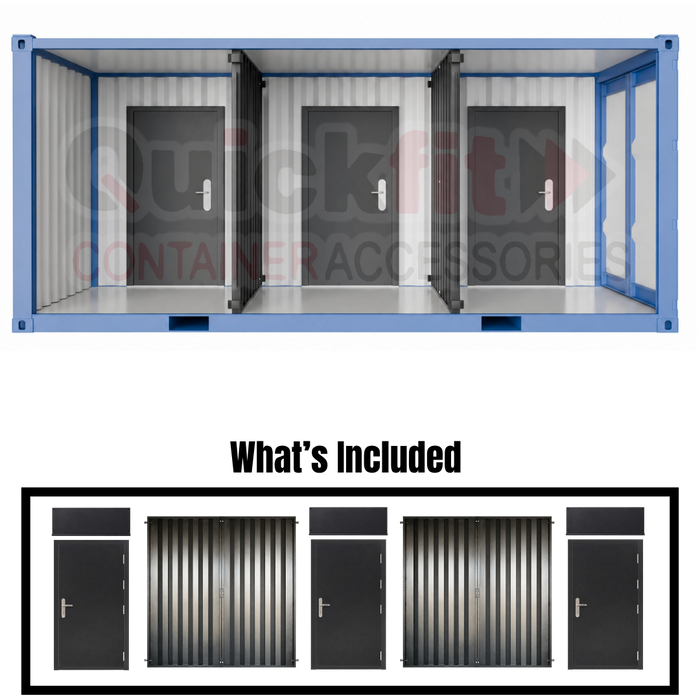 Shipping Container Divider Wall & Self Drilling Door Kit