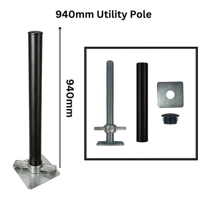 Extra Heavy Duty Utility Pole For CCTV and Flood Lights