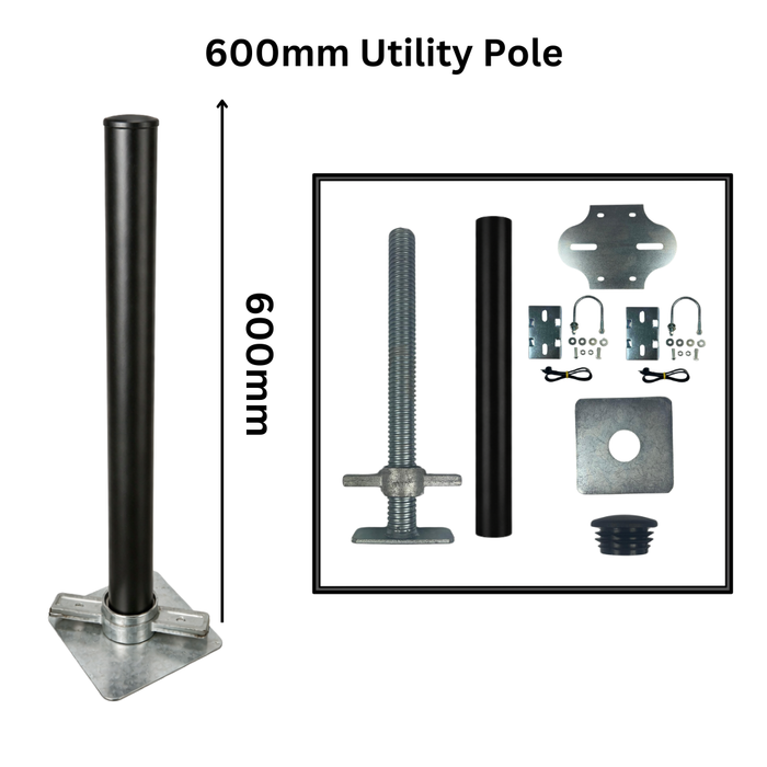 Extra Heavy Duty Utility Pole For CCTV and Flood Lights