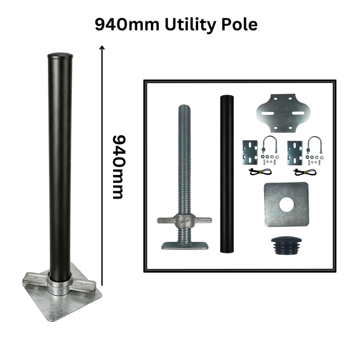 Extra Heavy Duty Utility Pole For CCTV and Flood Lights