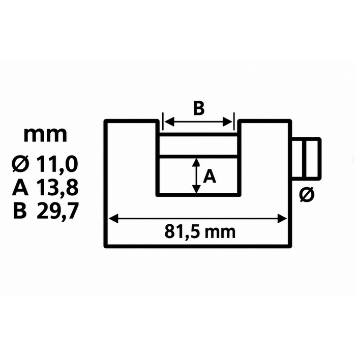 BURG-WÄCHTER 80mm Heavy Duty Armoured Container Padlock