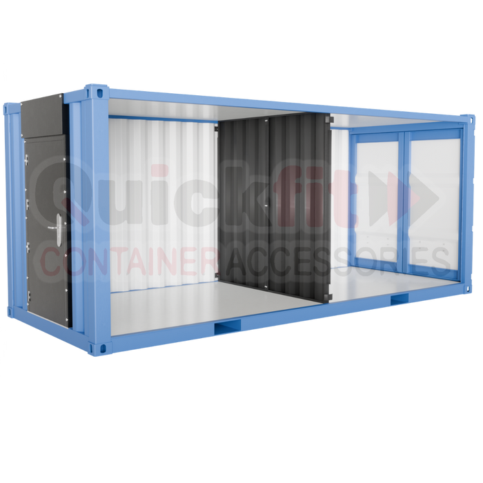 Shipping Container Divider Wall & Self Drilling Door Kit