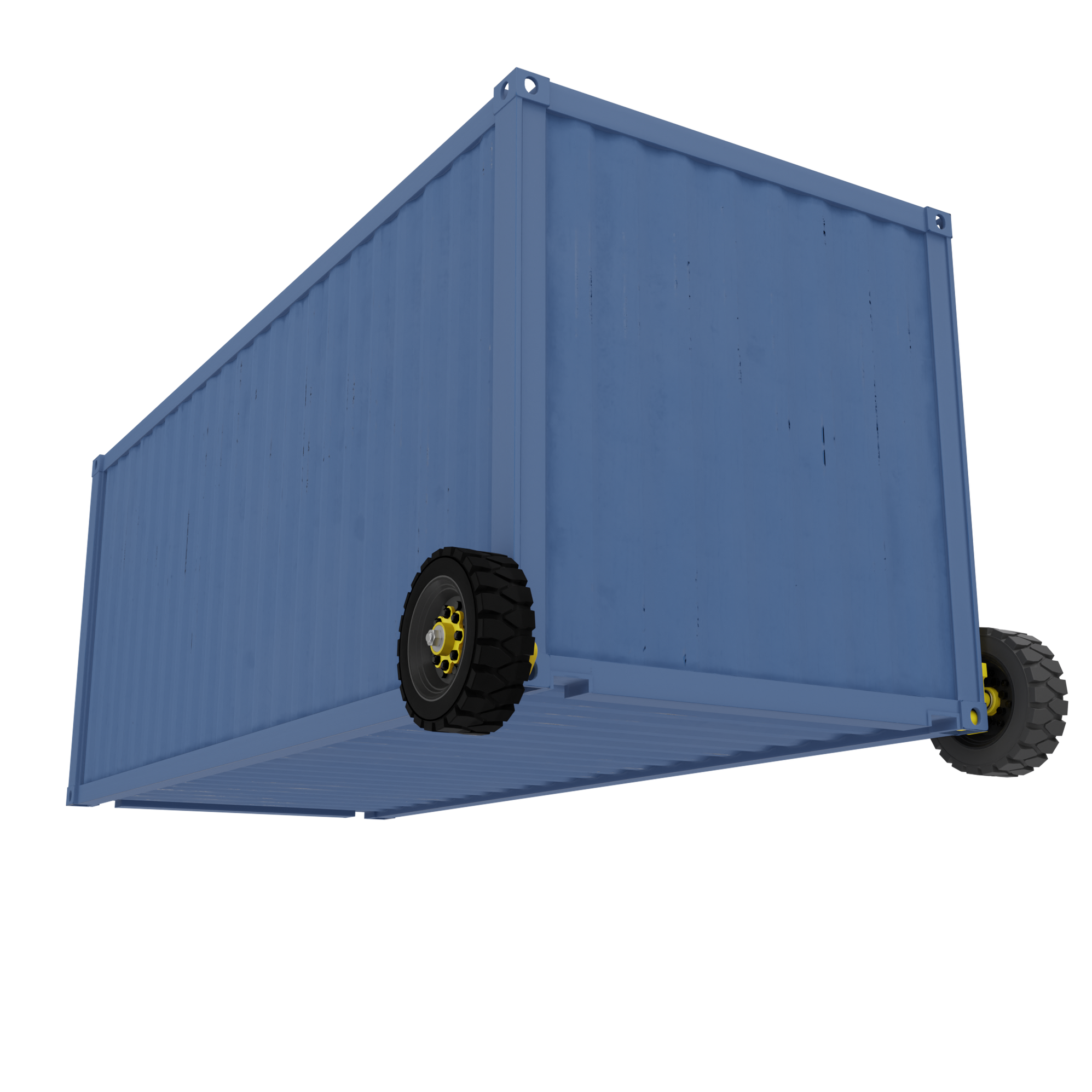 Quick Fit Containers Heavy Duty Shipping Container Side Mounted Fixed Caster Wheel ...