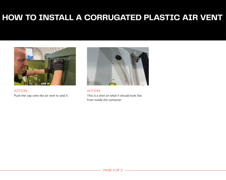 Large Corrugation Plastic Air Vent