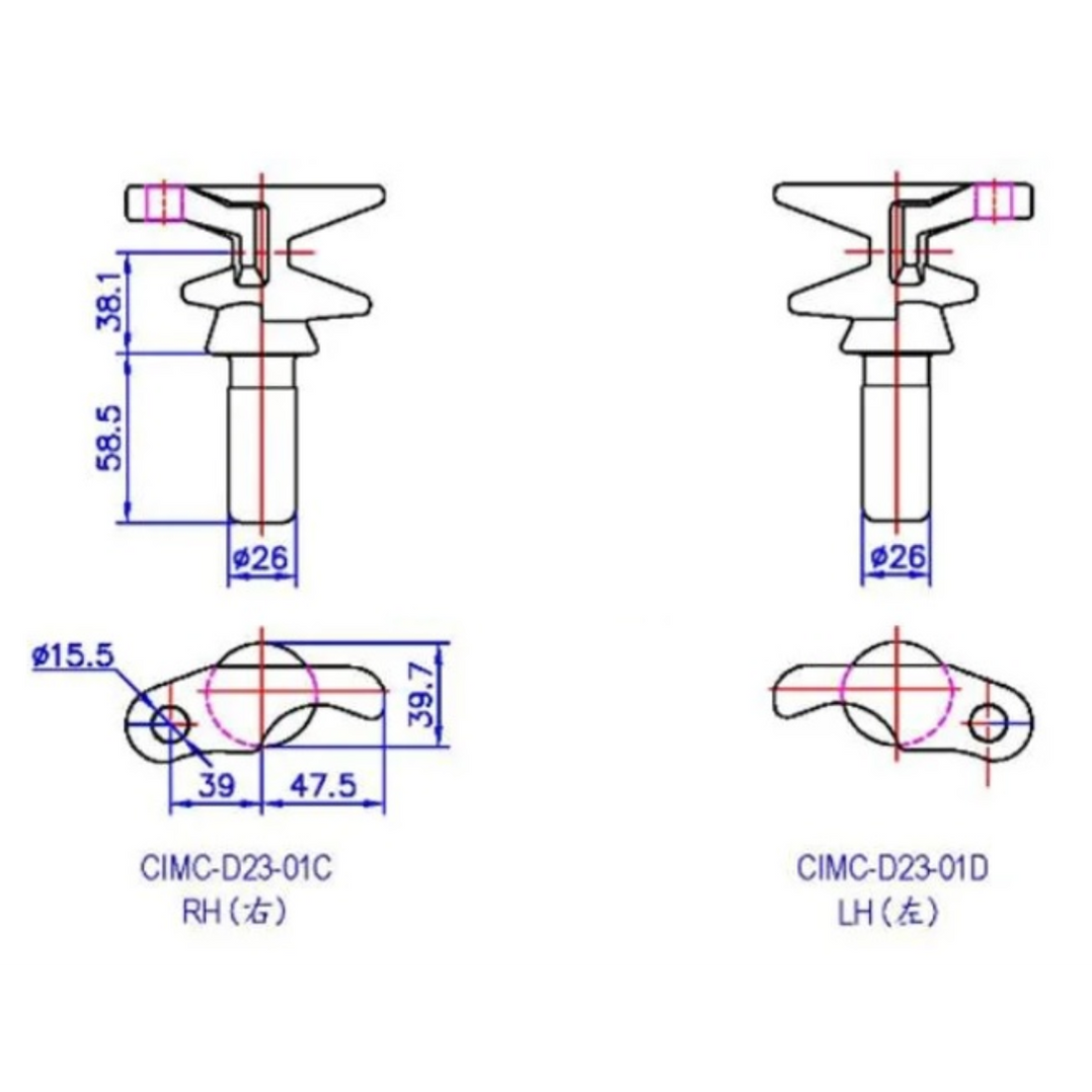 Door Cams for Shipping Containers - QCA - Quickfit Container Accessories