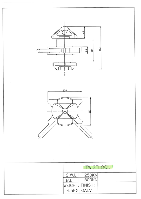 Top Container Pin Twistlock Stacking Pins for Secure Shipping Containers - QFCA ...