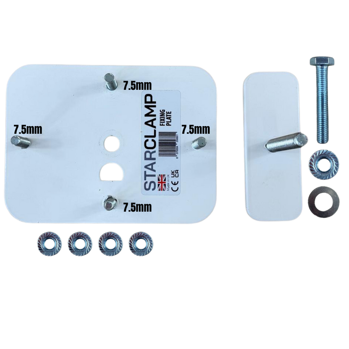 White Starclamp Fixing Plate