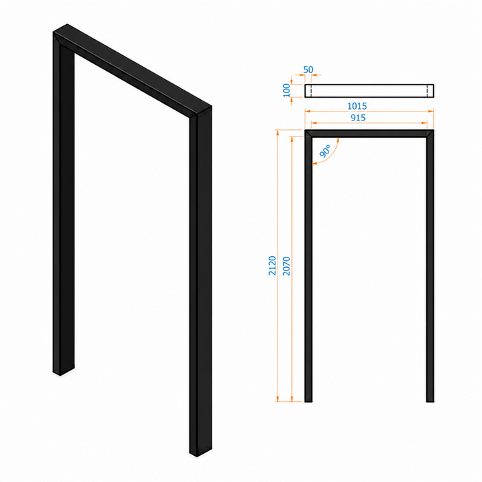 Steel Goalpost Frame For Container Windows & Doors