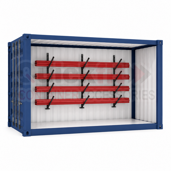 Shipping Container 4 Tier Pipe Racking Kit