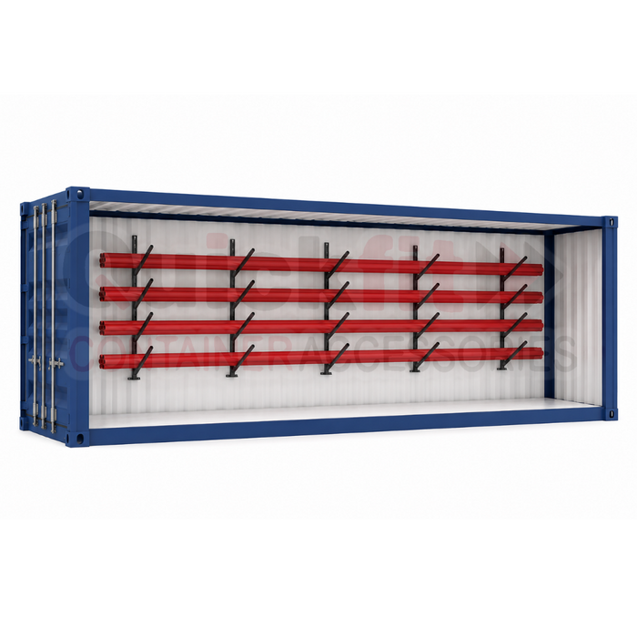 Shipping Container 4 Tier Pipe Racking Kit