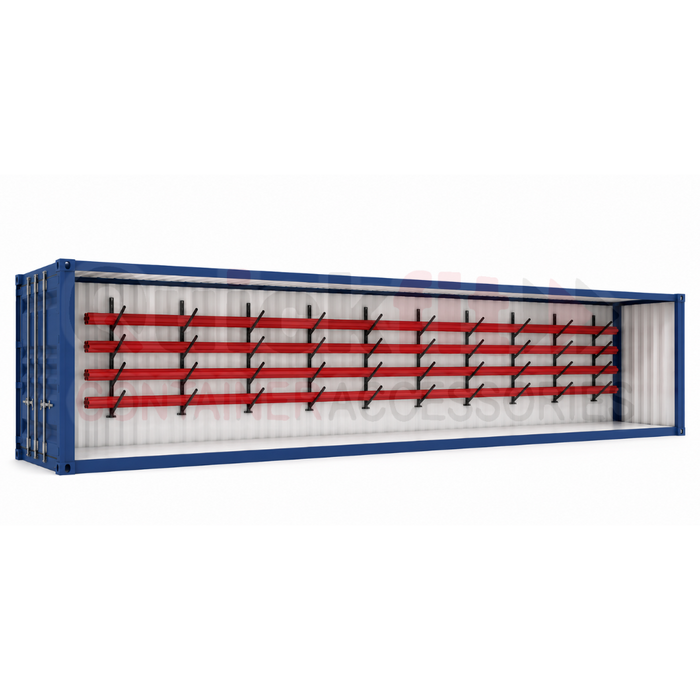 Shipping Container 4 Tier Pipe Racking Kit