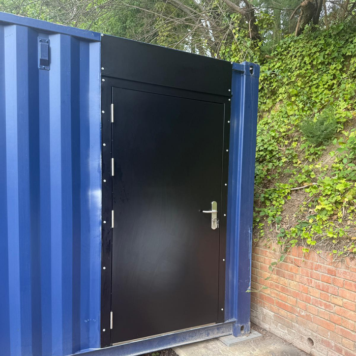 Self Drilling Shipping Container Single Door – No Welding Required | Self Install